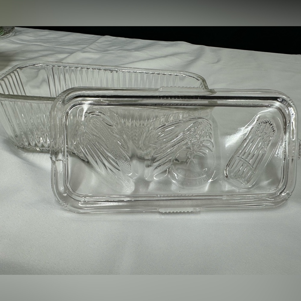 1940’s Vintage Federal Glass clear glass refrigerator dish. - Picture 2 of 5